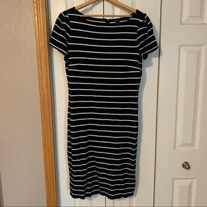 Striped Short Sleeve Dress